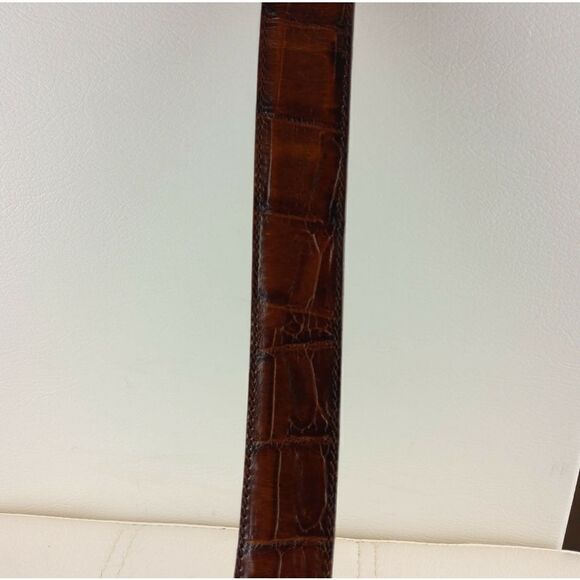Lady Canterbury brown croco leather belt - Picture 4 of 16